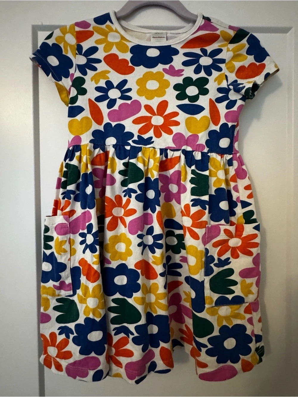 Hanna Andersson Short Sleeve Playground Dress with Pockets Size 8